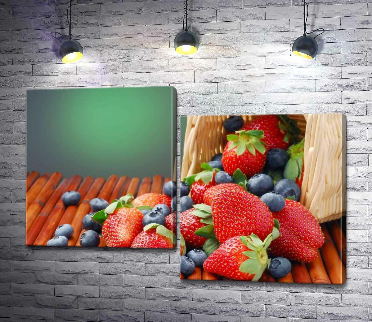 

Модульная картина ArtPoster Сладкий вкус сочных клубники и черники 130x88 см Модуль №5