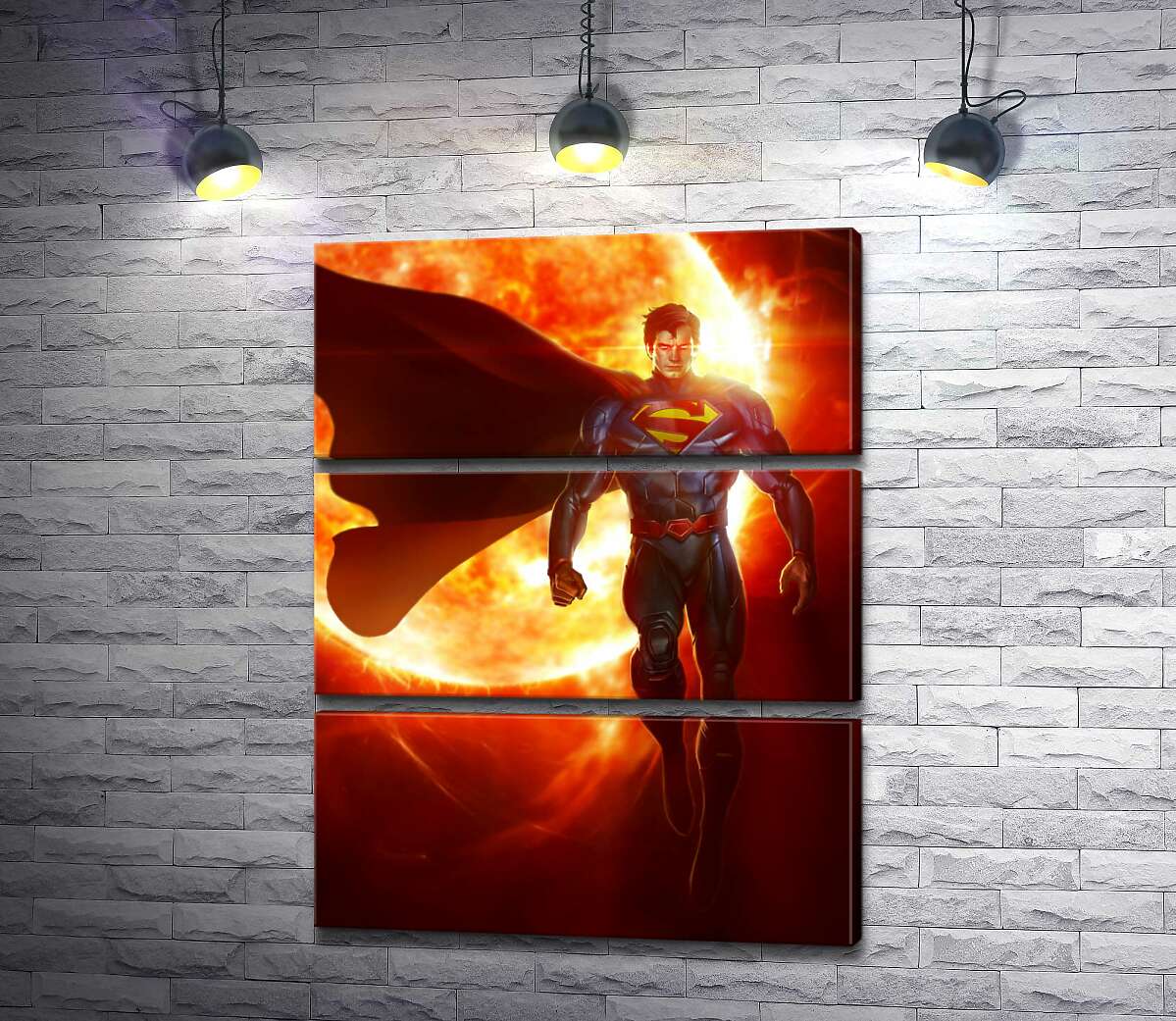 

Модульная картина ArtPoster Супермен на фоне раскаленного солнечного шара 130x168 см Модуль №13