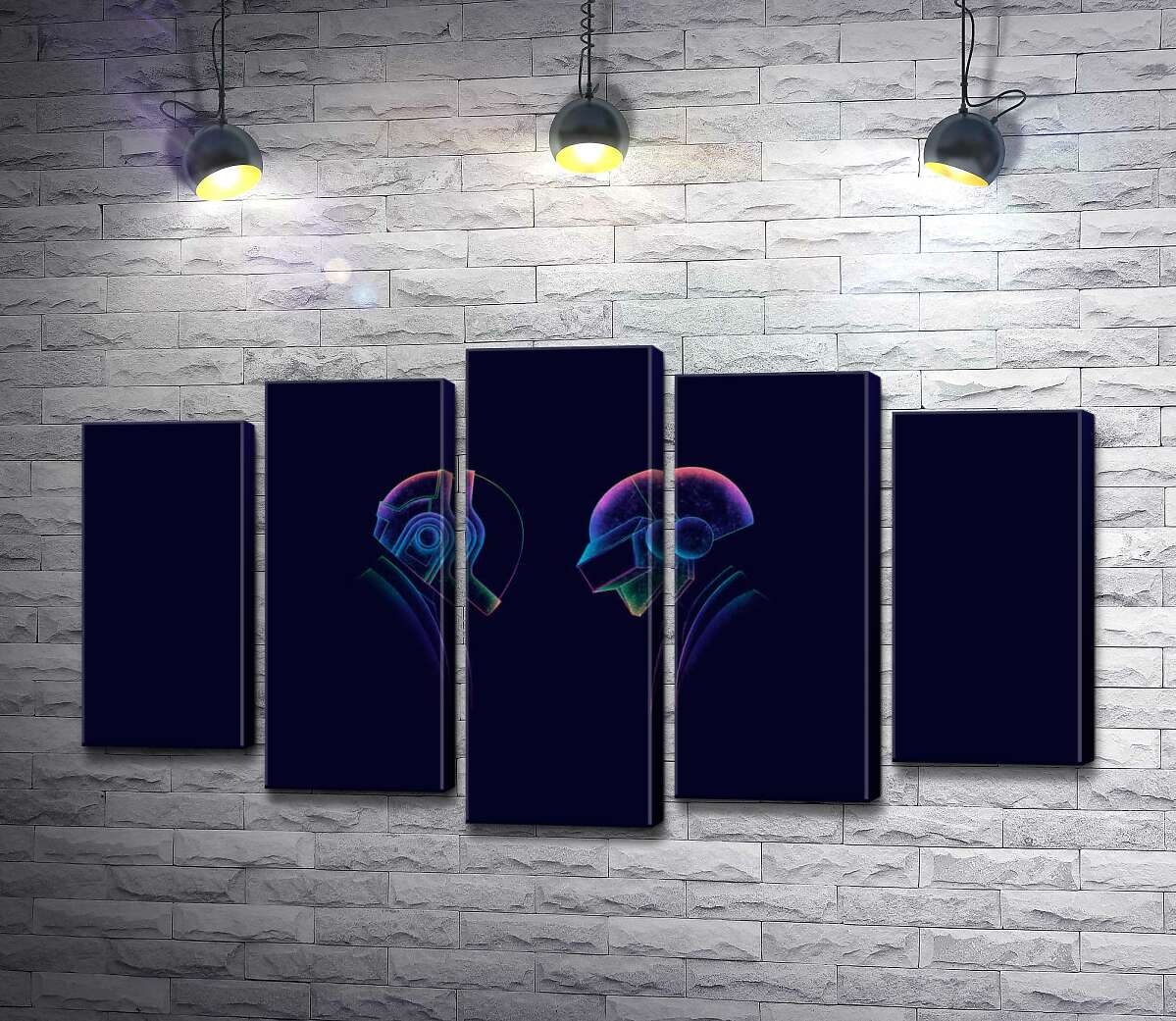 

Модульная картина ArtPoster Силуэты людей в космических шлемах 100x58 см Модуль №26