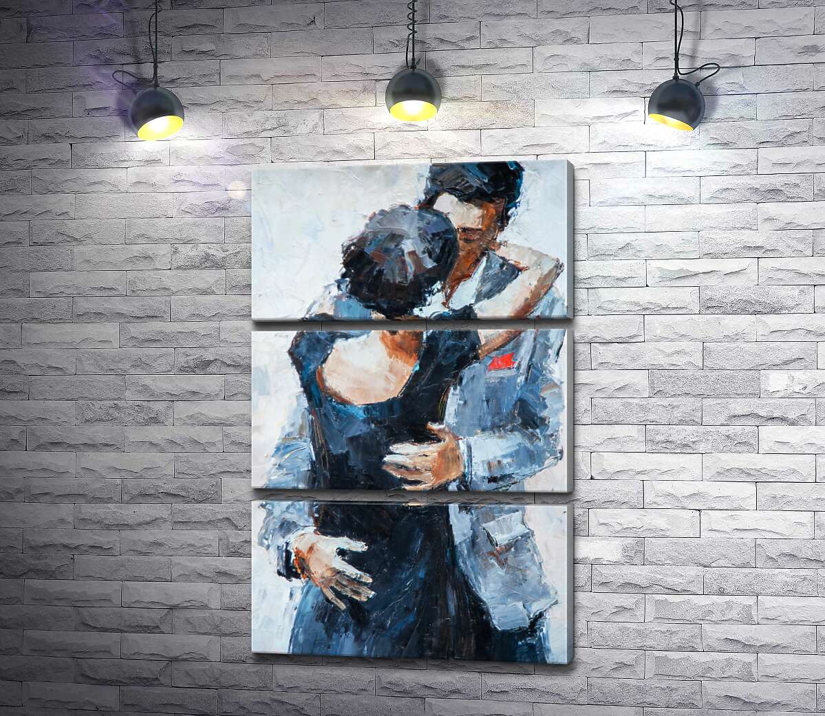 

Модульная картина ArtPoster Сильные руки мужчины нежно обнимают спину девушки в танце 100x156 см Модуль №13