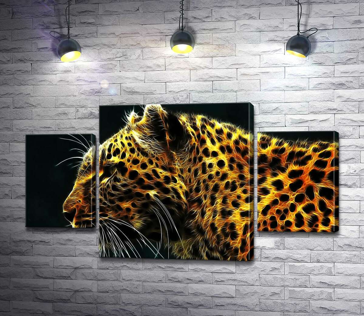

Модульная картина ArtPoster Темные пятна на огненно-желтой шерсти леопарда 80x45 см Модуль №7