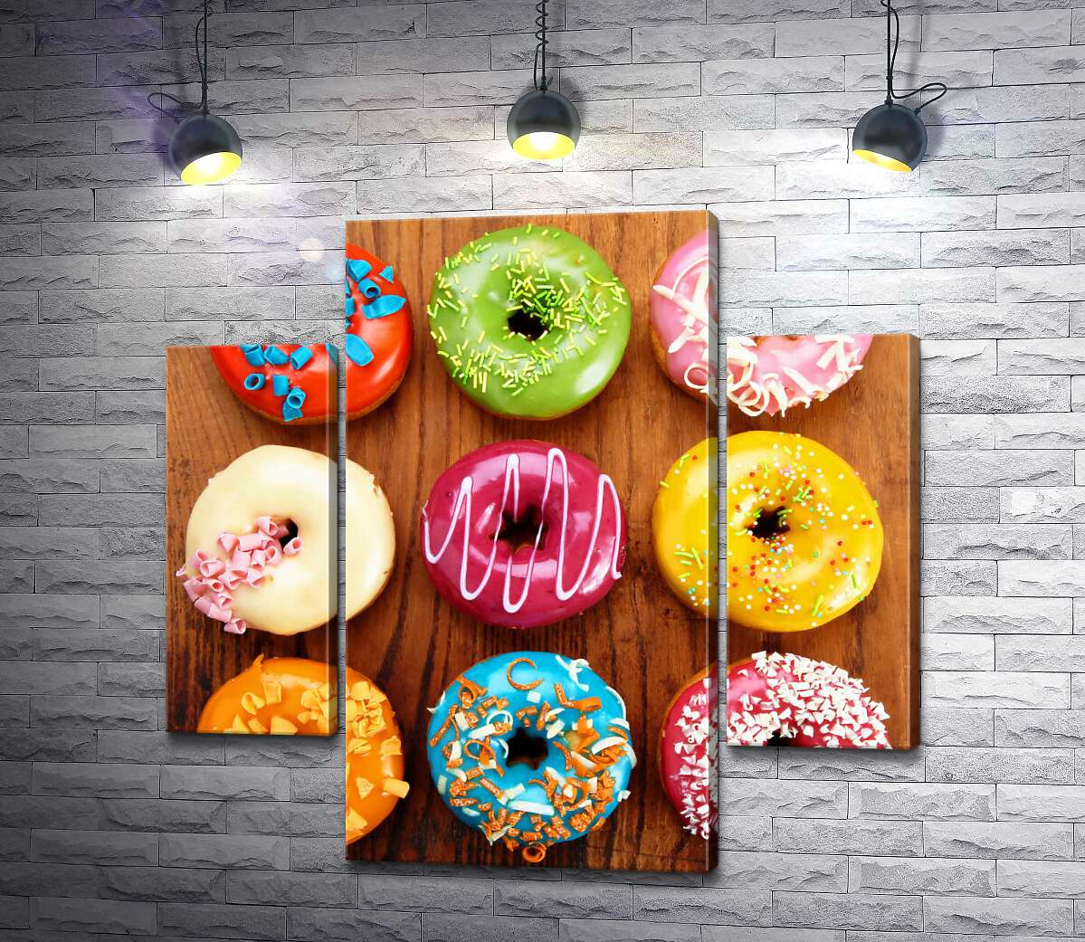 

Модульная картина ArtPoster Сладкий мир пончиков донатс 100x98 см Модуль №7