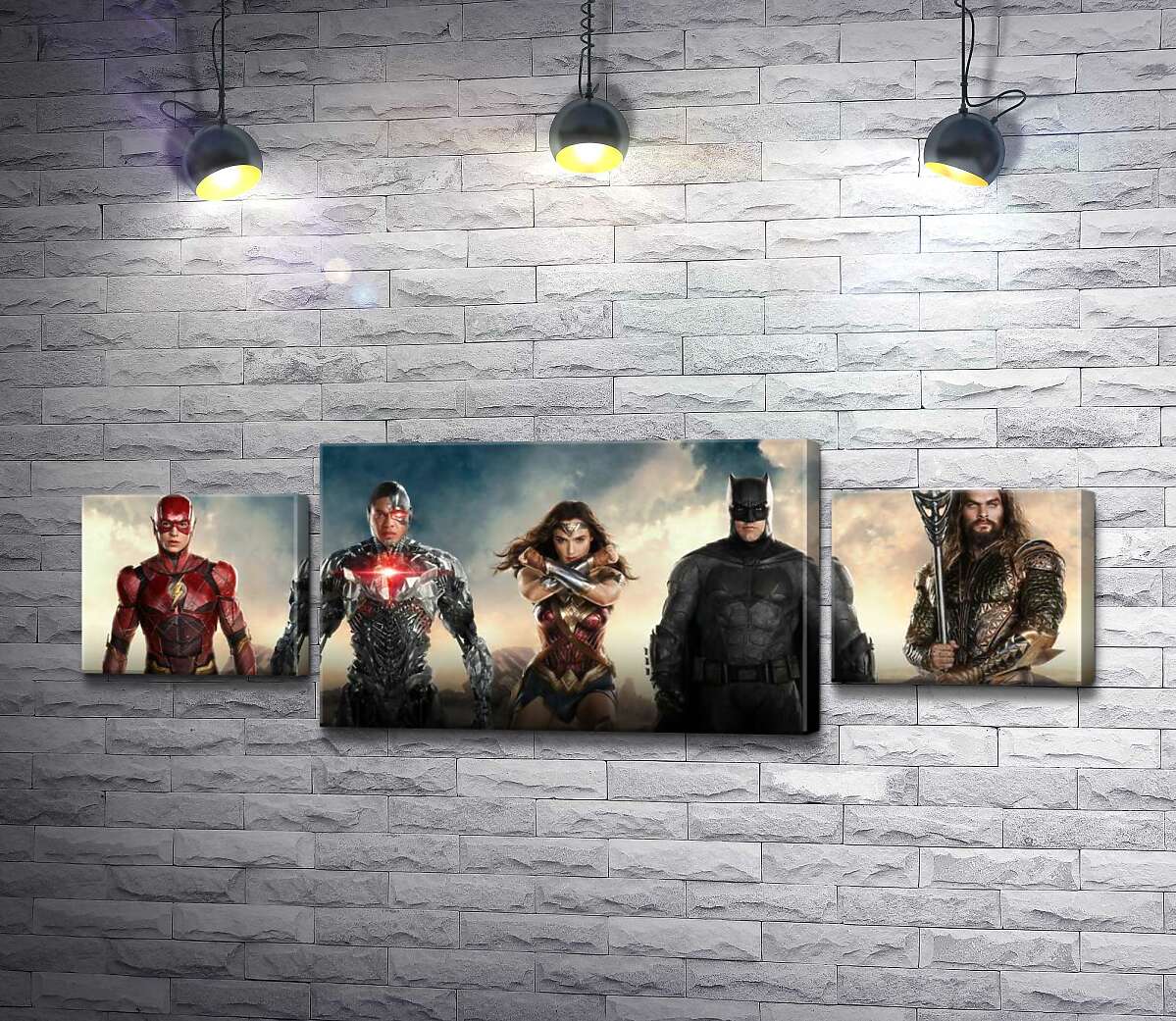 

Модульная картина ArtPoster Супергерои из фильма "Лига Справедливости" (Justice League) 131x45 см Модуль №7