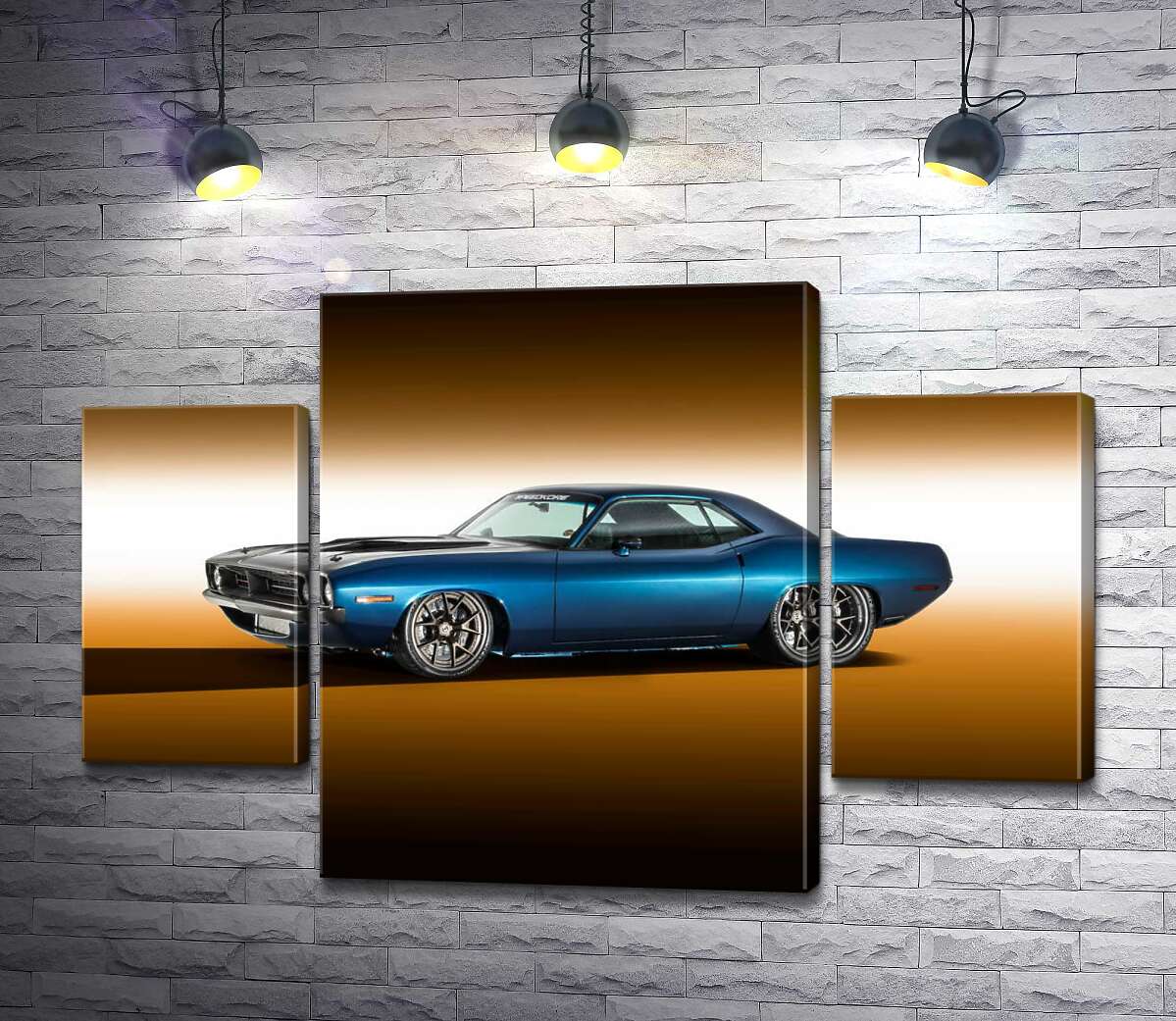 

Модульная картина ArtPoster Синий автомобиль Dodge Muscle 80x54 см Модуль №7
