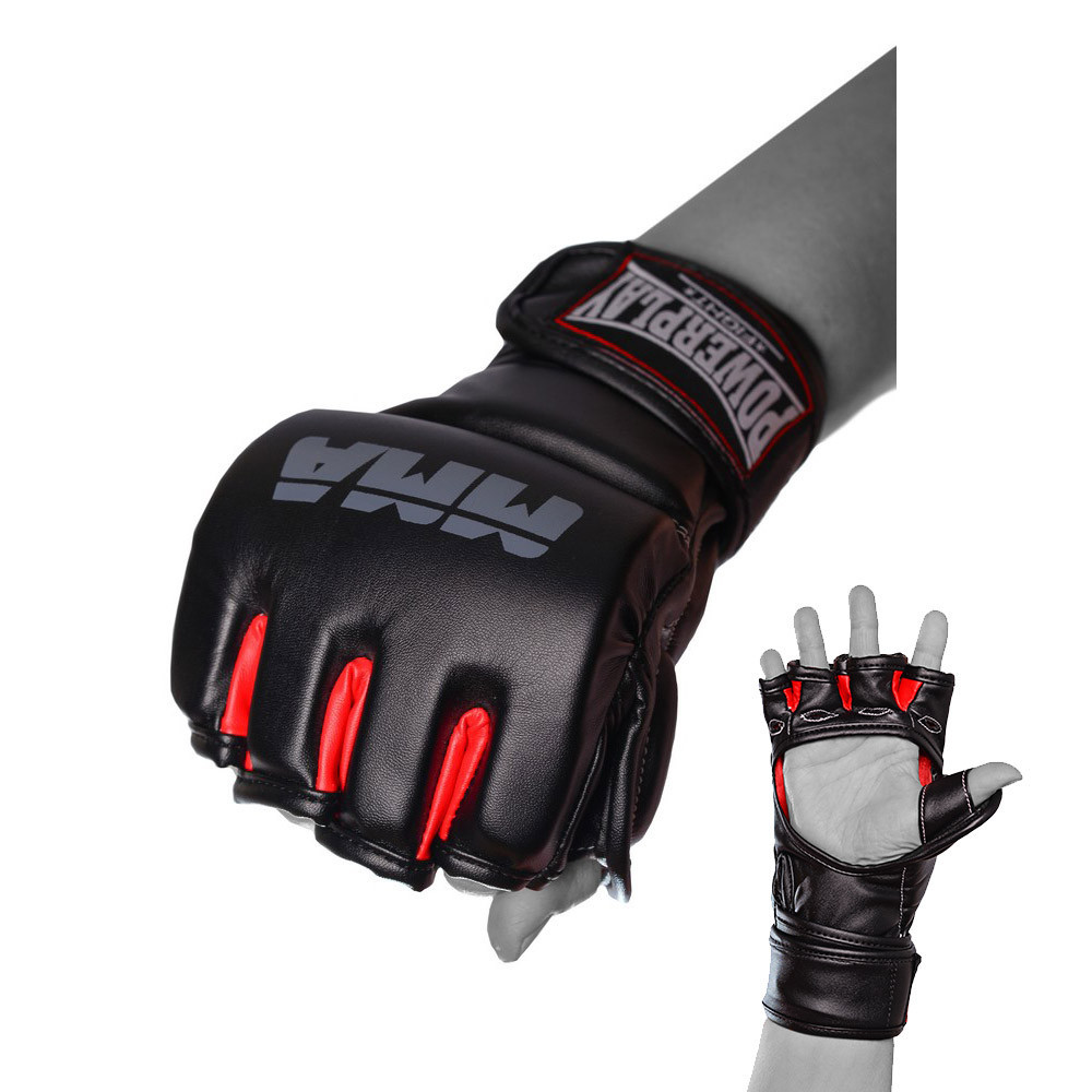 

Рукавички для MMA PowerPlay 3053 Чорно-Червоні L/XL Original