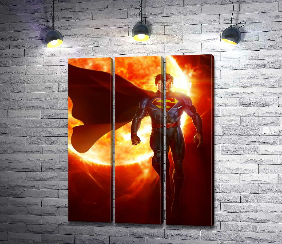 

Модульная картина ArtPoster Супермен на фоне раскаленного солнечного шара 102x129 см Модуль №11