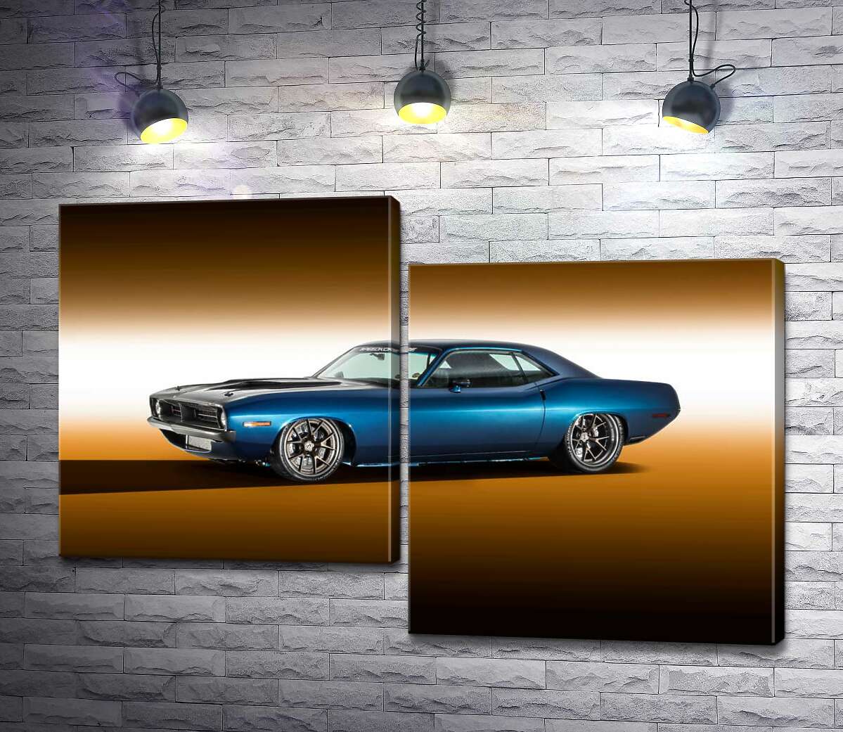 

Модульная картина ArtPoster Синий автомобиль Dodge Muscle 100x68 см Модуль №5