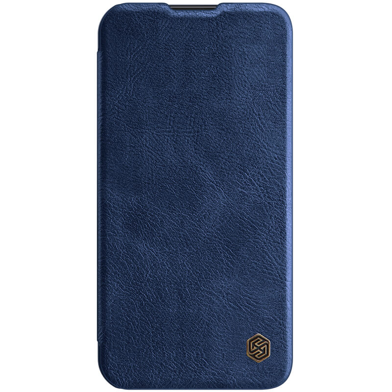 

Кожаный чехол (книжка) Nillkin Qin Pro Camshield для Apple iPhone 13 Pro Max (6.7") Синий