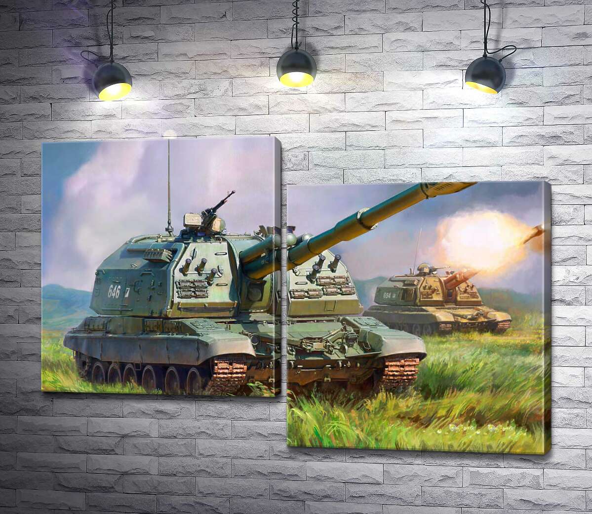 

Модульная картина ArtPoster Советский истребитель танков ИС-152 "Зверобой" на поле боя 100x68 см Модуль №5