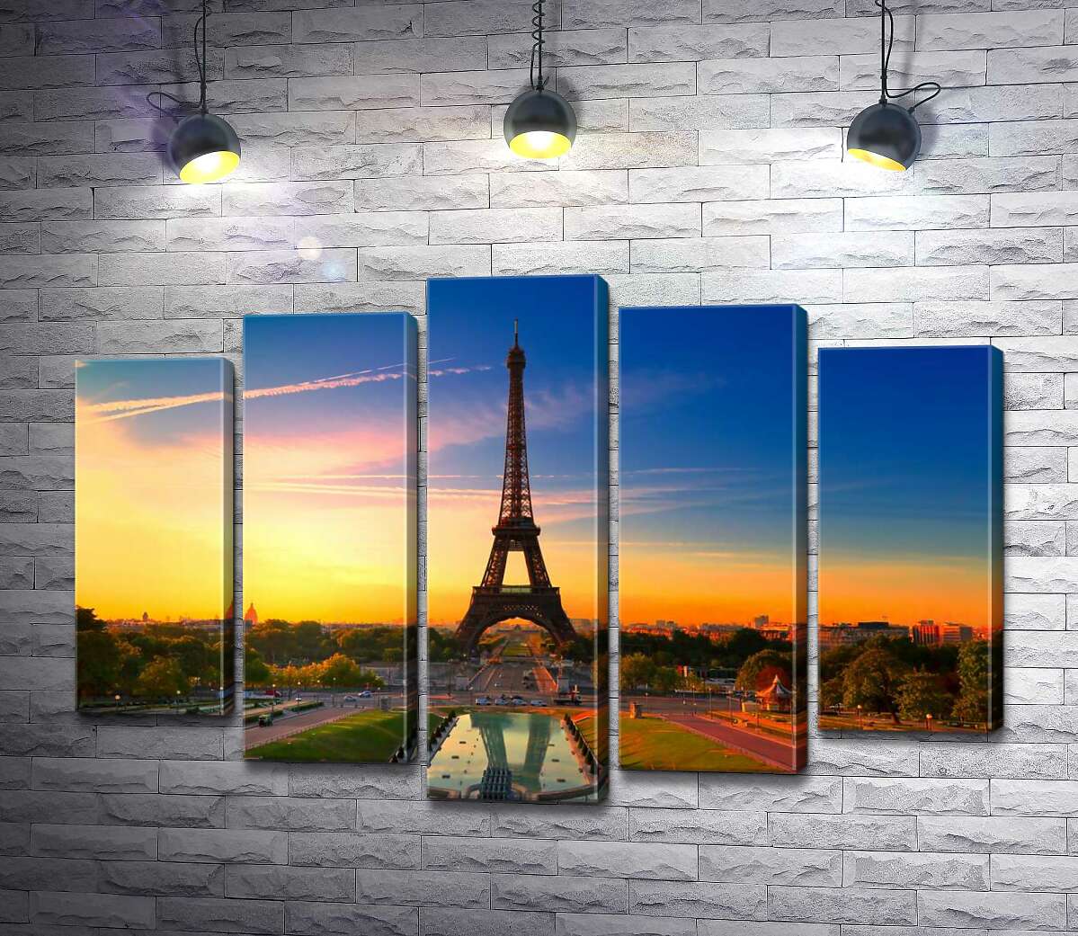 

Модульная картина ArtPoster Утро поднимает лучи на Эйфелеву башню (Eiffel Tower) 100x69 см Модуль №26
