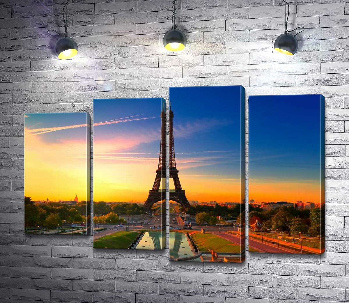 

Модульная картина ArtPoster Утро поднимает лучи на Эйфелеву башню (Eiffel Tower) 80x54 см Модуль №21