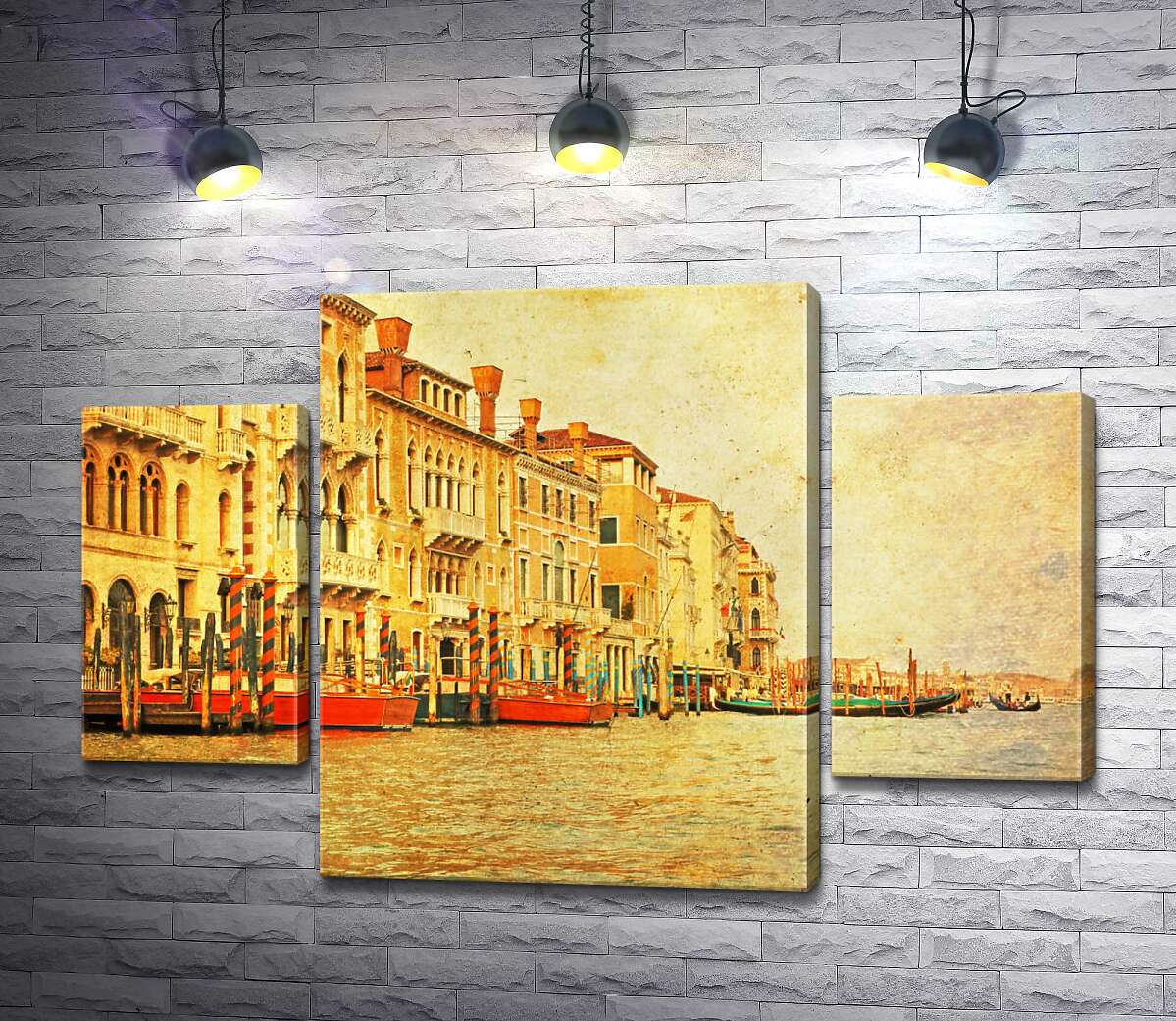 

Модульная картина ArtPoster Традиционный венецианский причал на Гранд-канале (The Grand Canal) 131x88 см Модуль №7