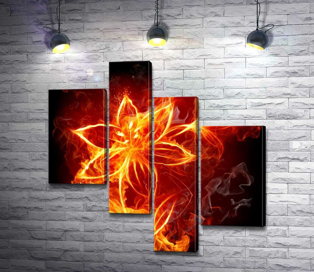 

Модульная картина ArtPoster Тонкие лепестки пламенной лилии 130x131 см Модуль №20