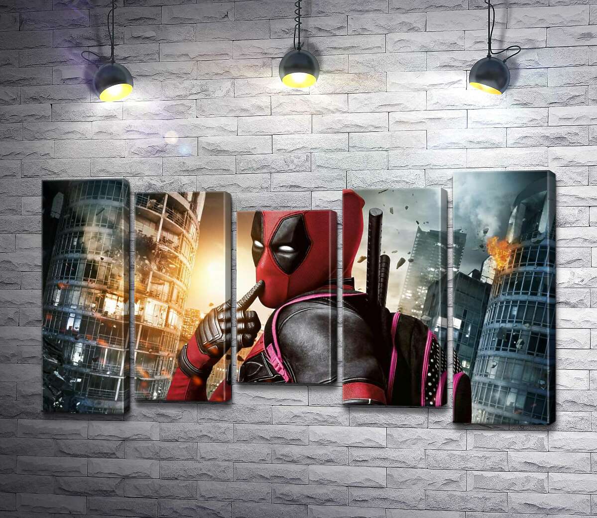 

Модульная картина ArtPoster Фирменный поцелуй Дэдпула 100x58 см Модуль №28