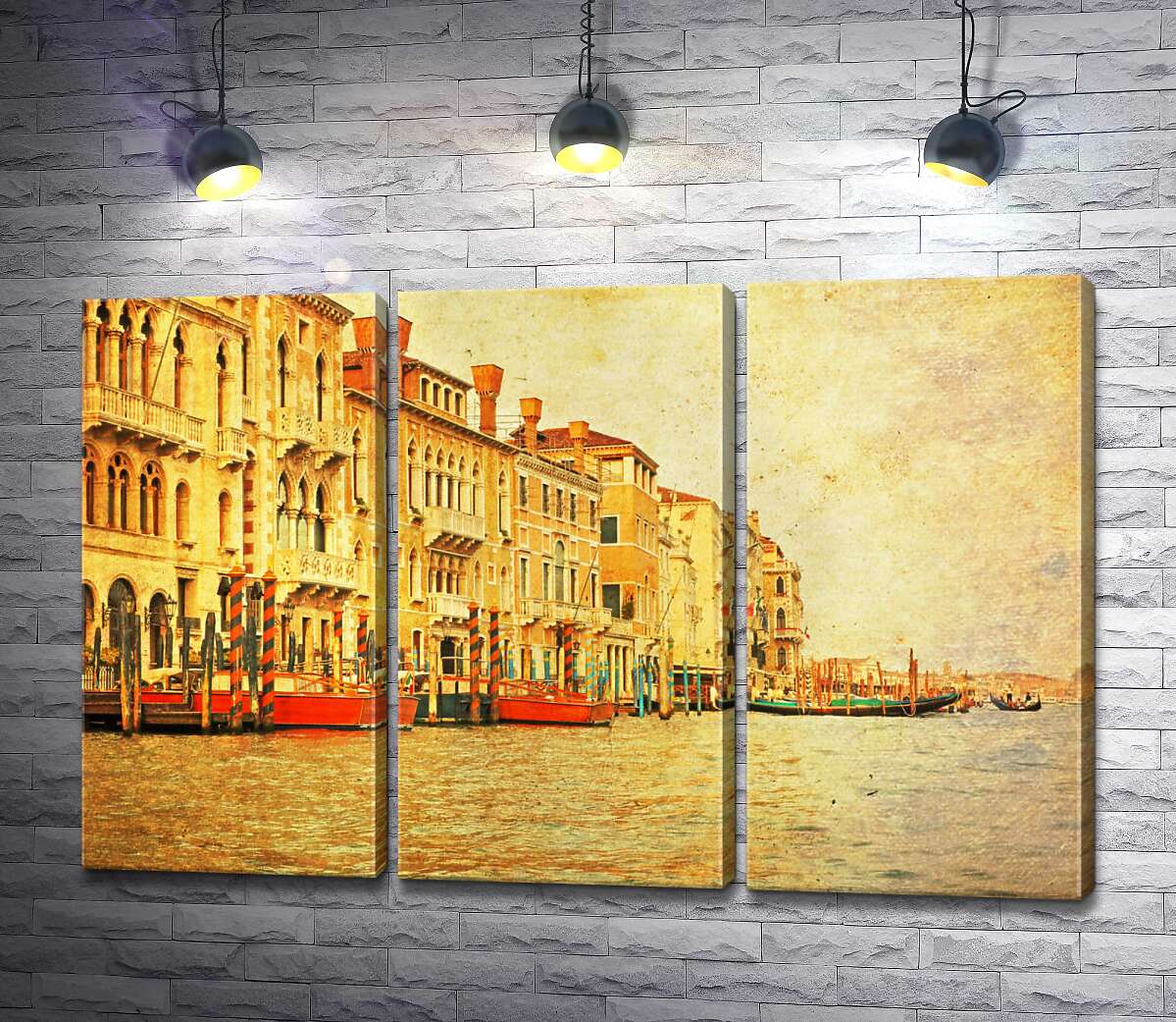 

Модульная картина ArtPoster Традиционный венецианский причал на Гранд-канале (The Grand Canal) 60x40 см Модуль №11
