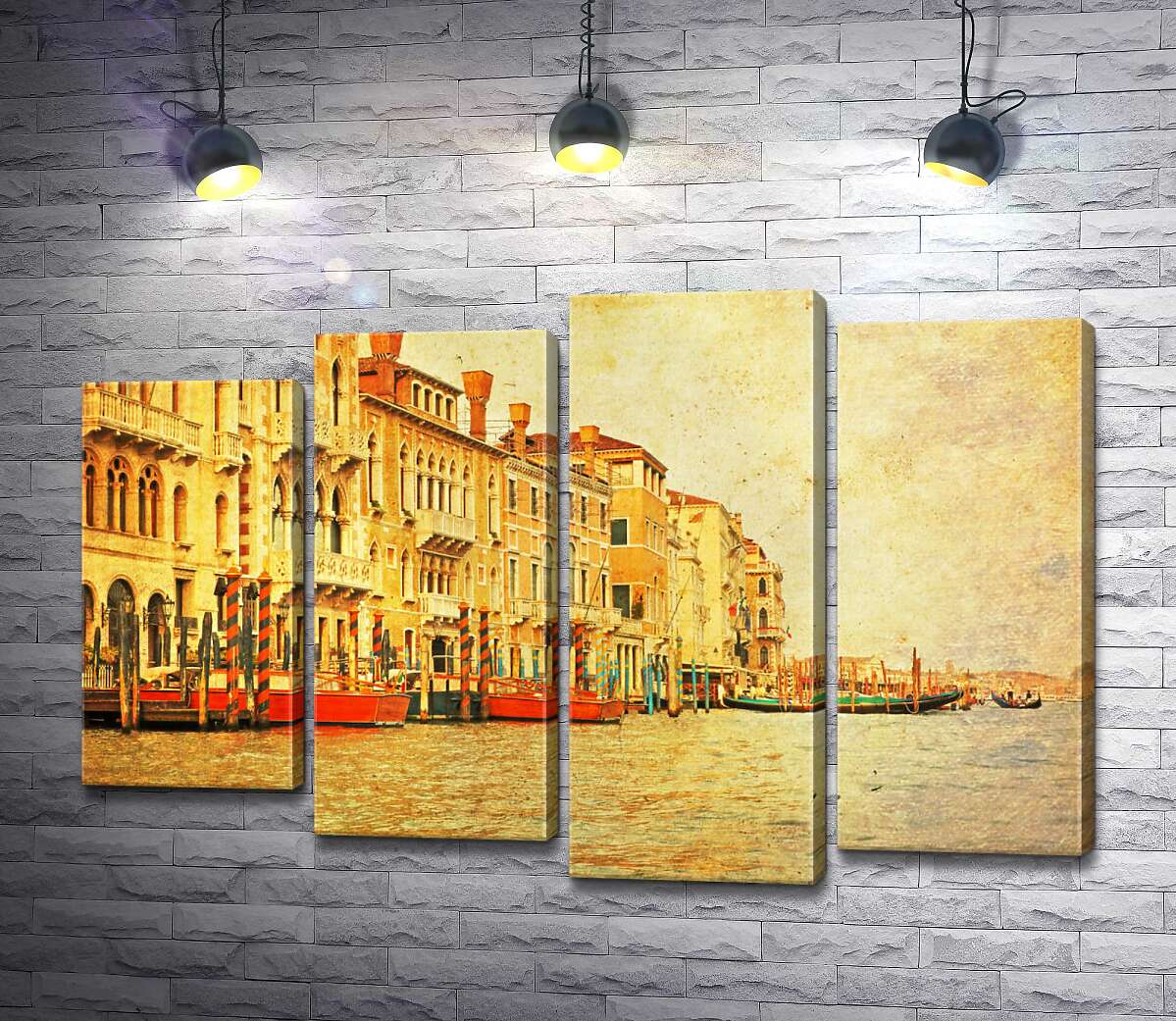 

Модульная картина ArtPoster Традиционный венецианский причал на Гранд-канале (The Grand Canal) 80x54 см Модуль №21