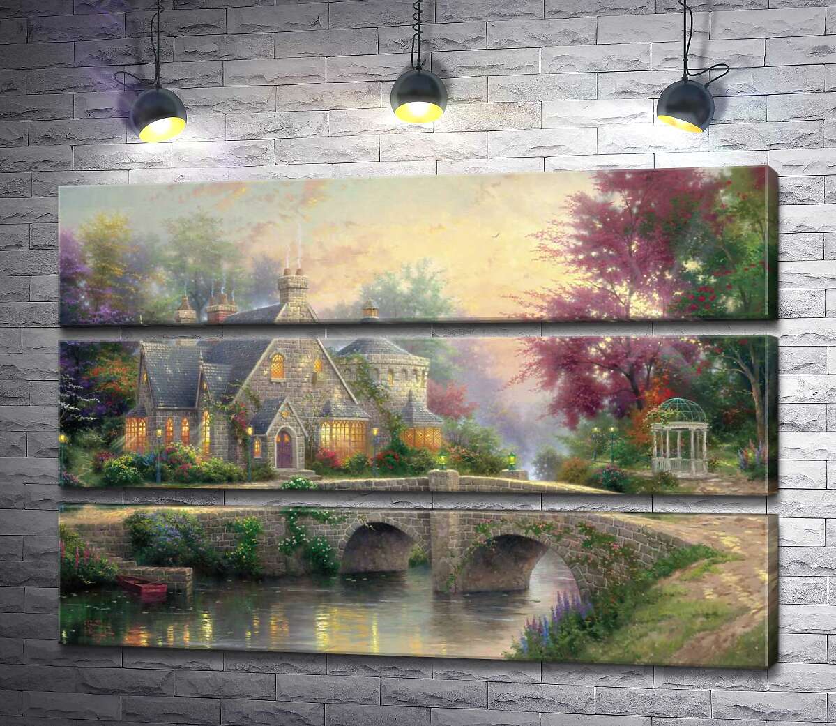 

Модульная картина ArtPoster Усадьба фонарей (Lamplight Manor) - Томас Кинкейд (Thomas Kinkade) 90x60 см Модуль №13