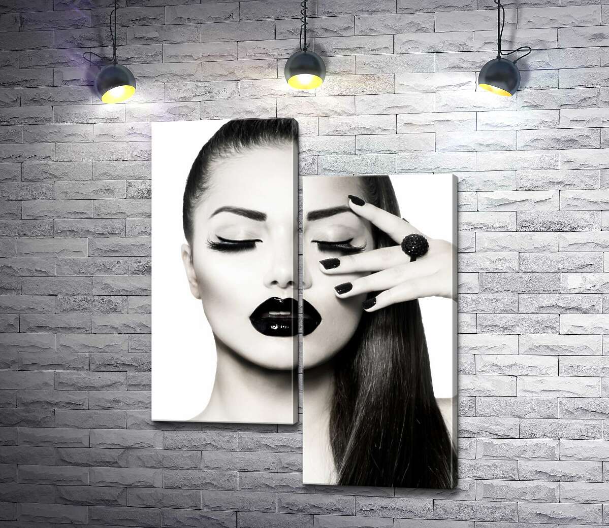 

Модульная картина ArtPoster Черно-белая утонченность портрета девушки 130x171 см Модуль №5