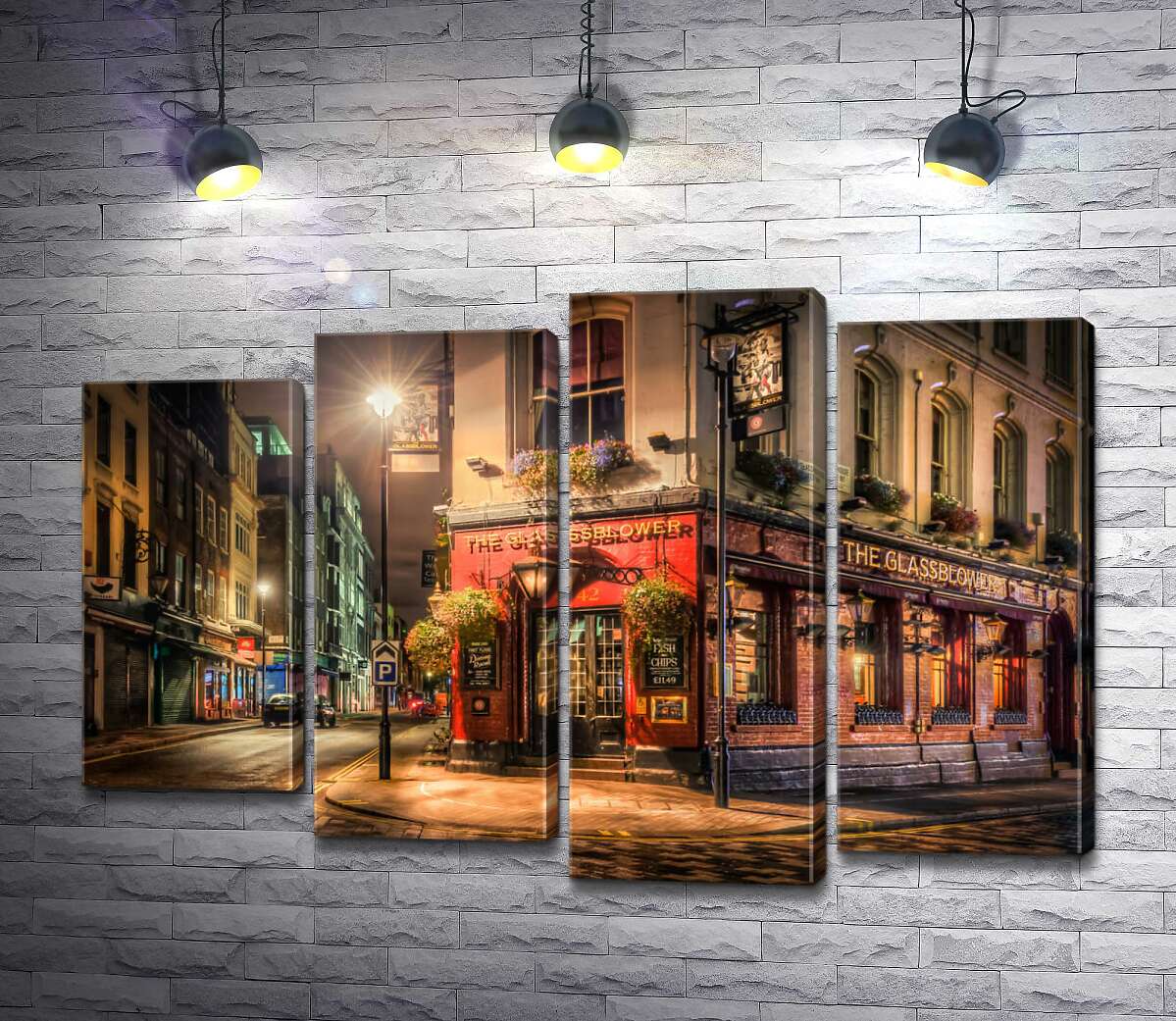 

Модульная картина ArtPoster Уютный магазинчик на углу двух улиц 100x69 см Модуль №21