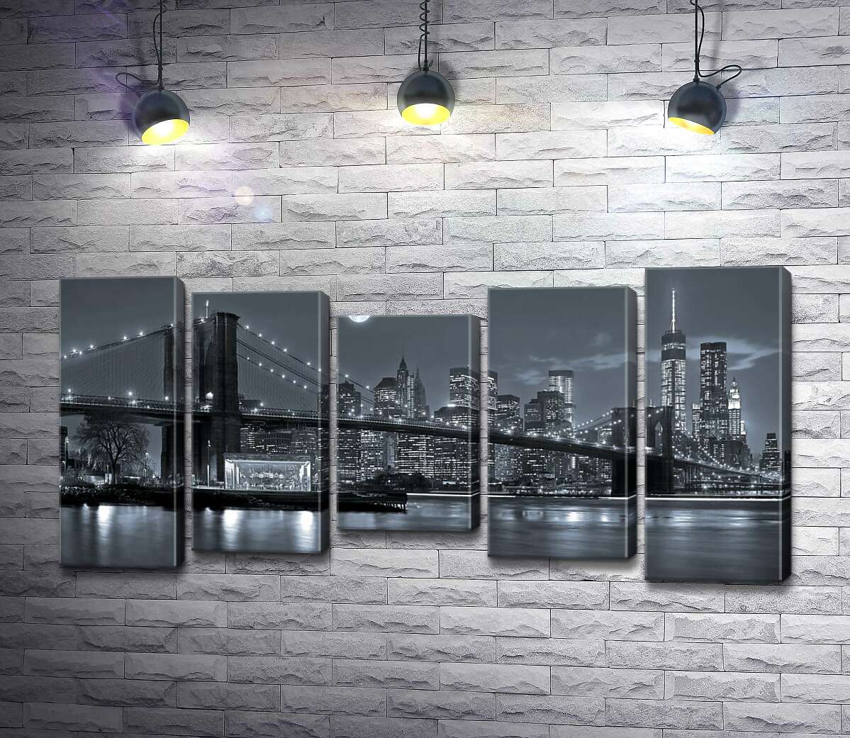 

Модульная картина ArtPoster Тусклый вечер у Бруклинского моста (Brooklyn Bridge) 130x66 см Модуль №28