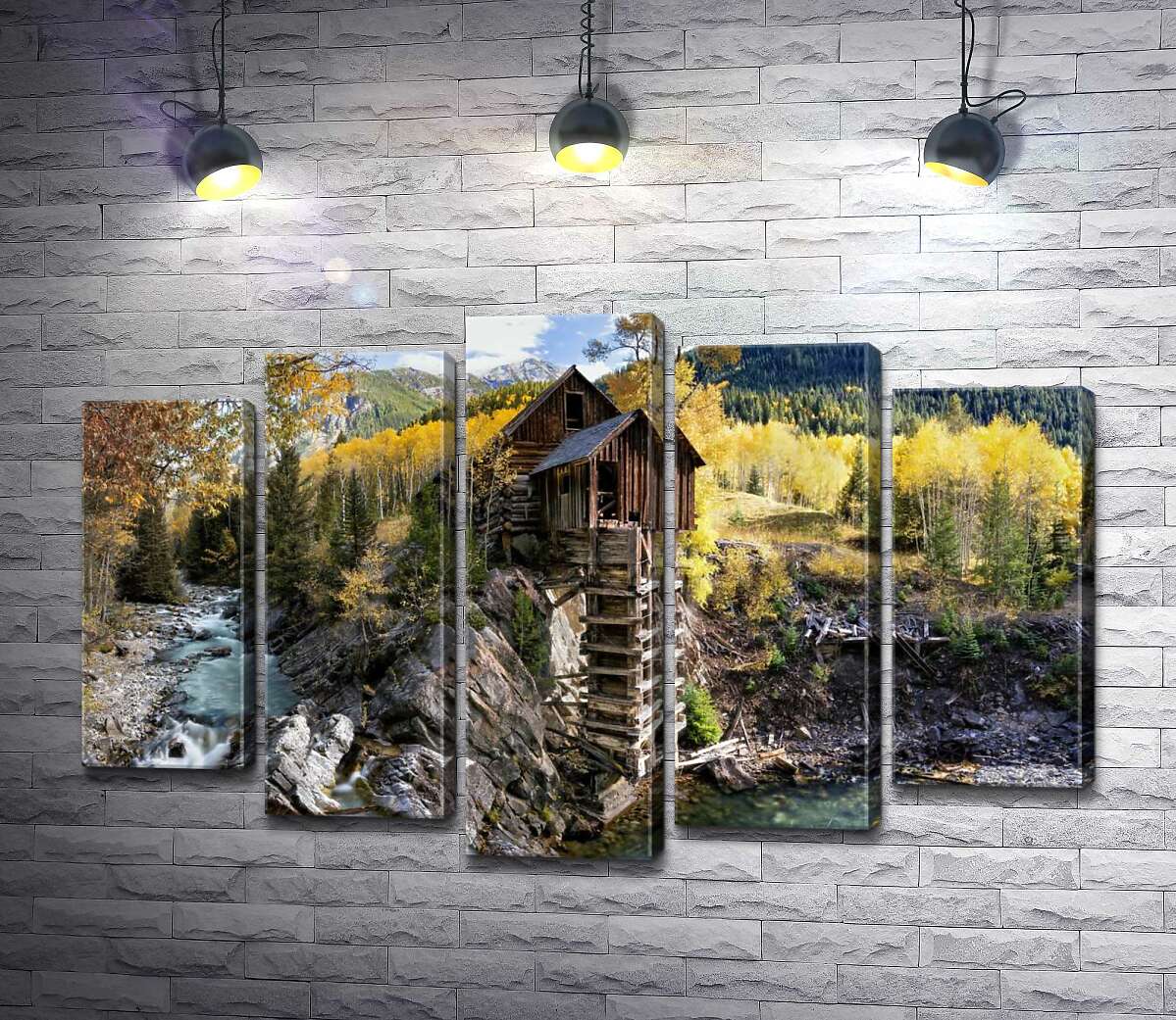

Модульная картина ArtPoster Хрустальная мельница (Crystal Mill) среди осенних гор штата Колорадо 100x66 см Модуль №26