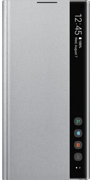 

Оригинальный смарт Чехол-книжка Clear View Cover (S-view Flip) для Samsung Galaxy Note 10+ Plus Silver (EF-ZN975CSEGRU)