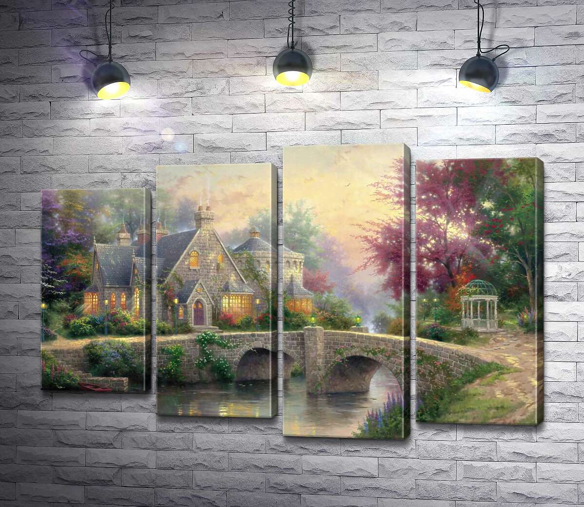

Модульная картина ArtPoster Усадьба фонарей (Lamplight Manor) - Томас Кинкейд (Thomas Kinkade) 80x54 см Модуль №21