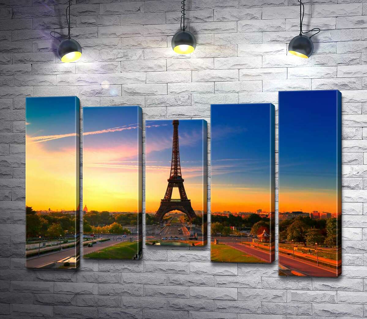 

Модульная картина ArtPoster Утро поднимает лучи на Эйфелеву башню (Eiffel Tower) 130x88 см Модуль №28