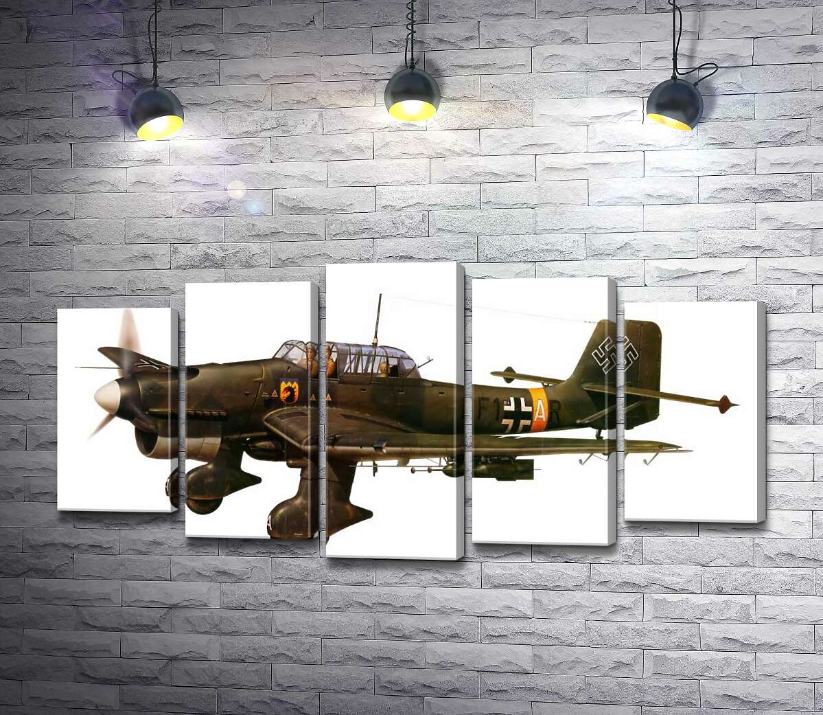 

Модульная картина ArtPoster "Штука" (Junkers Ju 87) немецкий пикирующий бомбардировщик времен Второй мировой войны 100x50 см Модуль №26