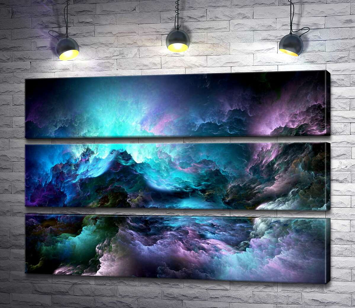 

Модульная картина ArtPoster Яркий синий в облачной абстракции 130x87 см Модуль №13