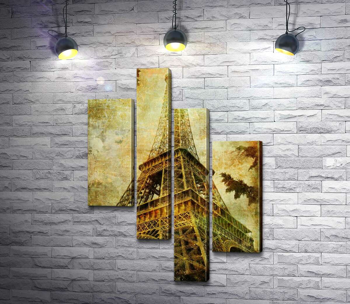 

Модульная картина ArtPoster Эйфелева башня величаво поднимается вверх 130x186 см Модуль №20
