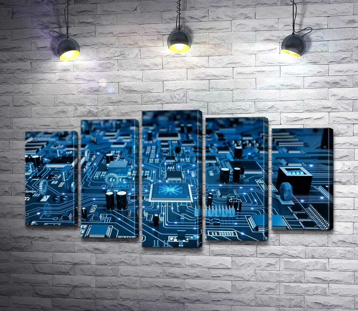 

Модульная картина ArtPoster Элементы печатной платы 130x71 см Модуль №26