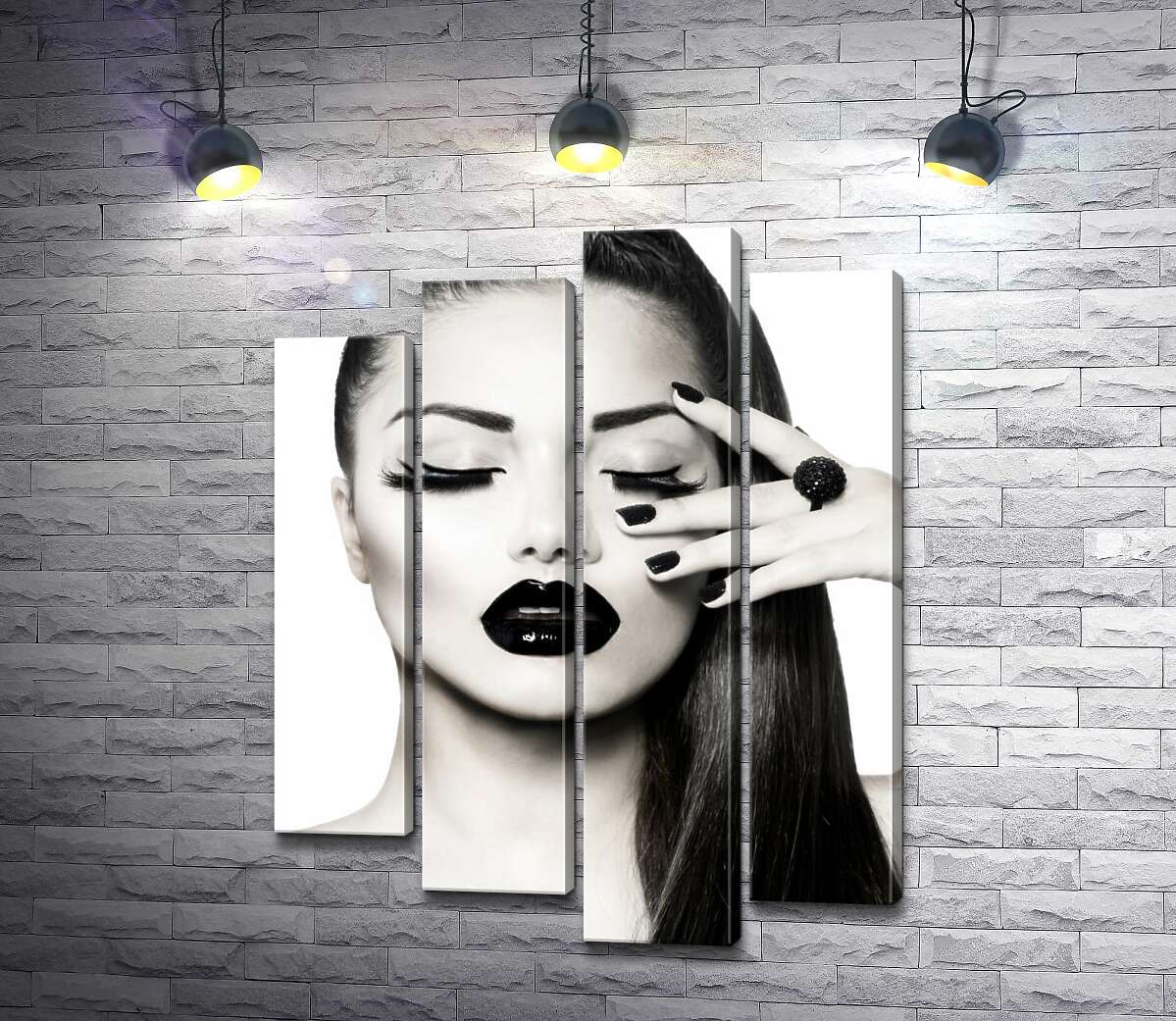 

Модульная картина ArtPoster Черно-белая утонченность портрета девушки 132x171 см Модуль №21