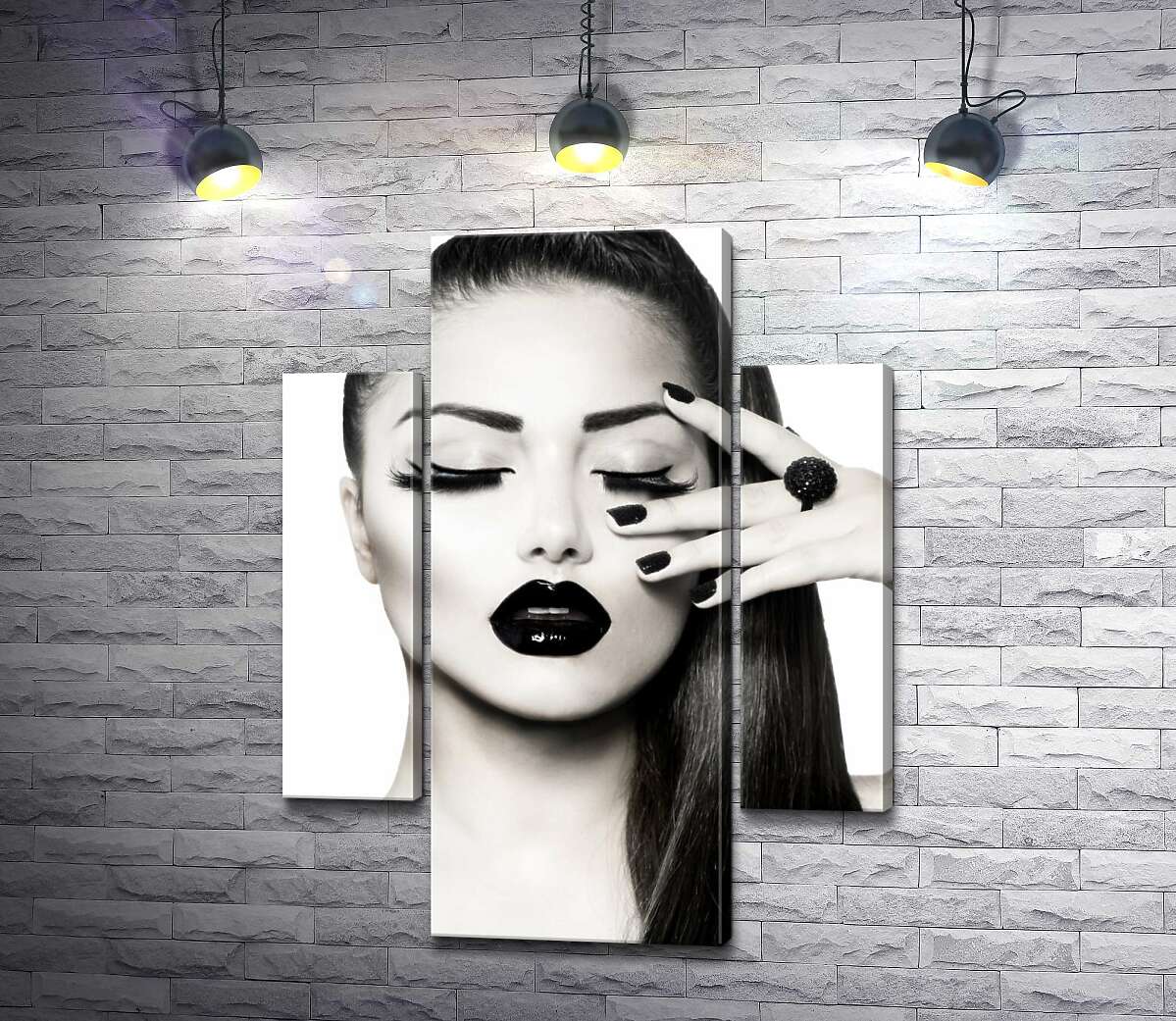 

Модульная картина ArtPoster Черно-белая утонченность портрета девушки 131x170 см Модуль №7