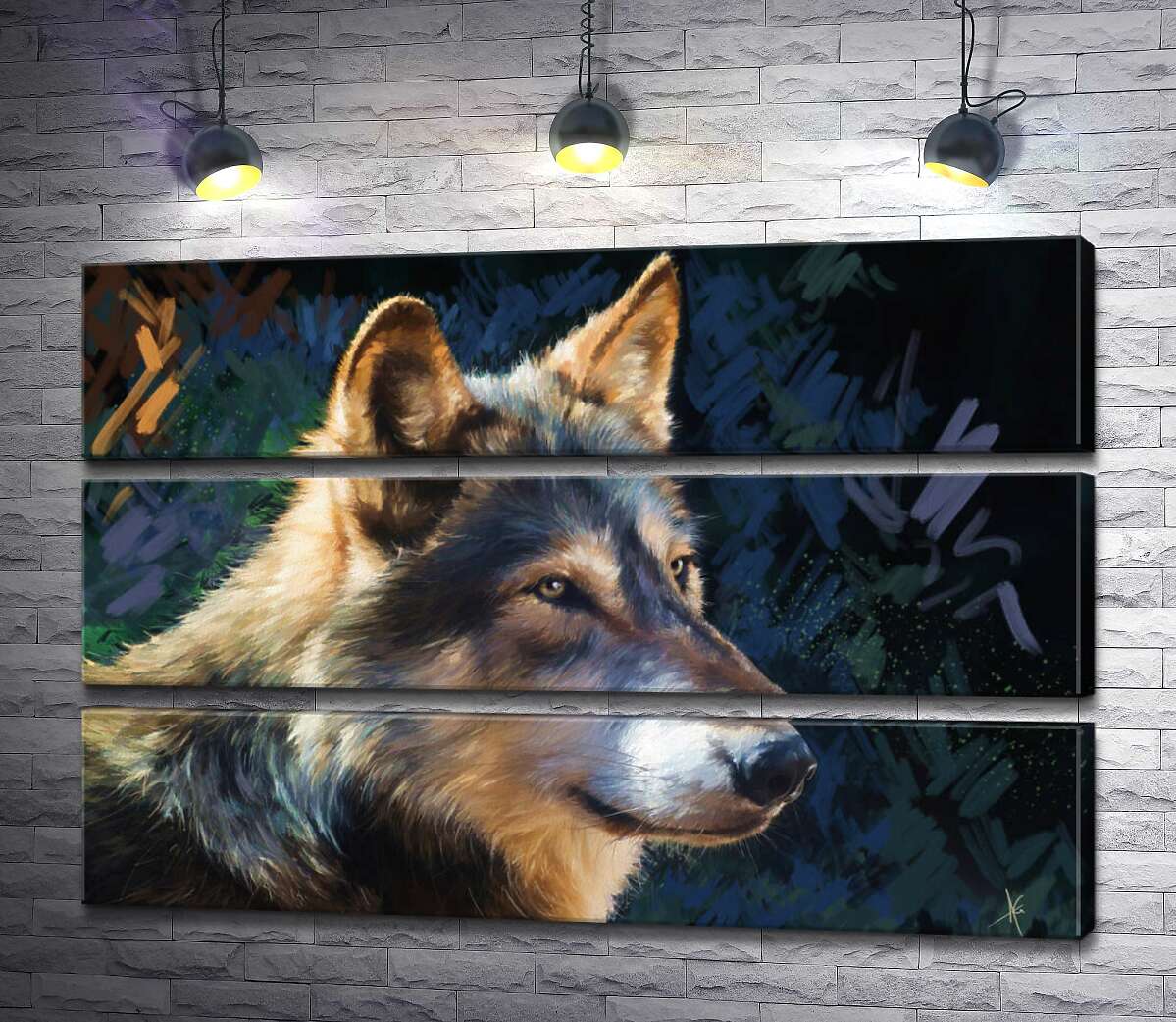 

Модульная картина ArtPoster Хищный взгляд волка 100x66 см Модуль №13