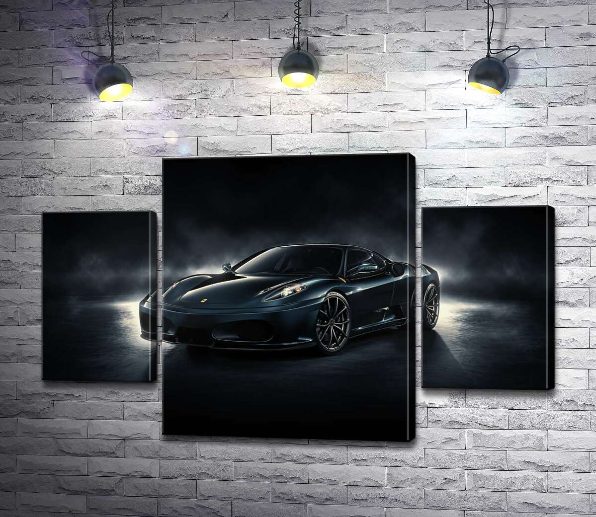 

Модульная картина ArtPoster Черное благородство автомобиля Ferrari F430 80x50 см Модуль №7