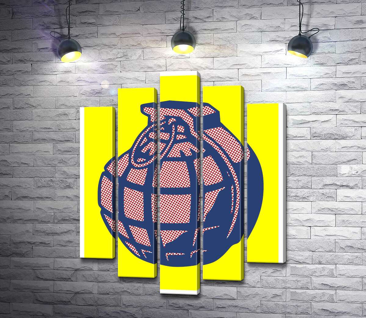 

Модульная картина ArtPoster Яркий арт ручной гранаты 100x131 см Модуль №26