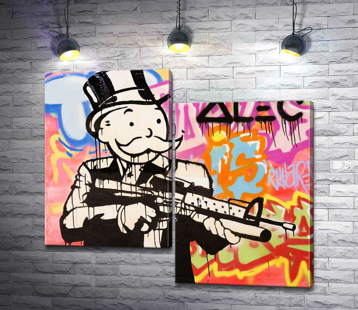 

Модульная картина ArtPoster Штурмовая винтовка (Assault rifle) – Алек Монополи (Alec Monopoly) 130x115 см Модуль №5