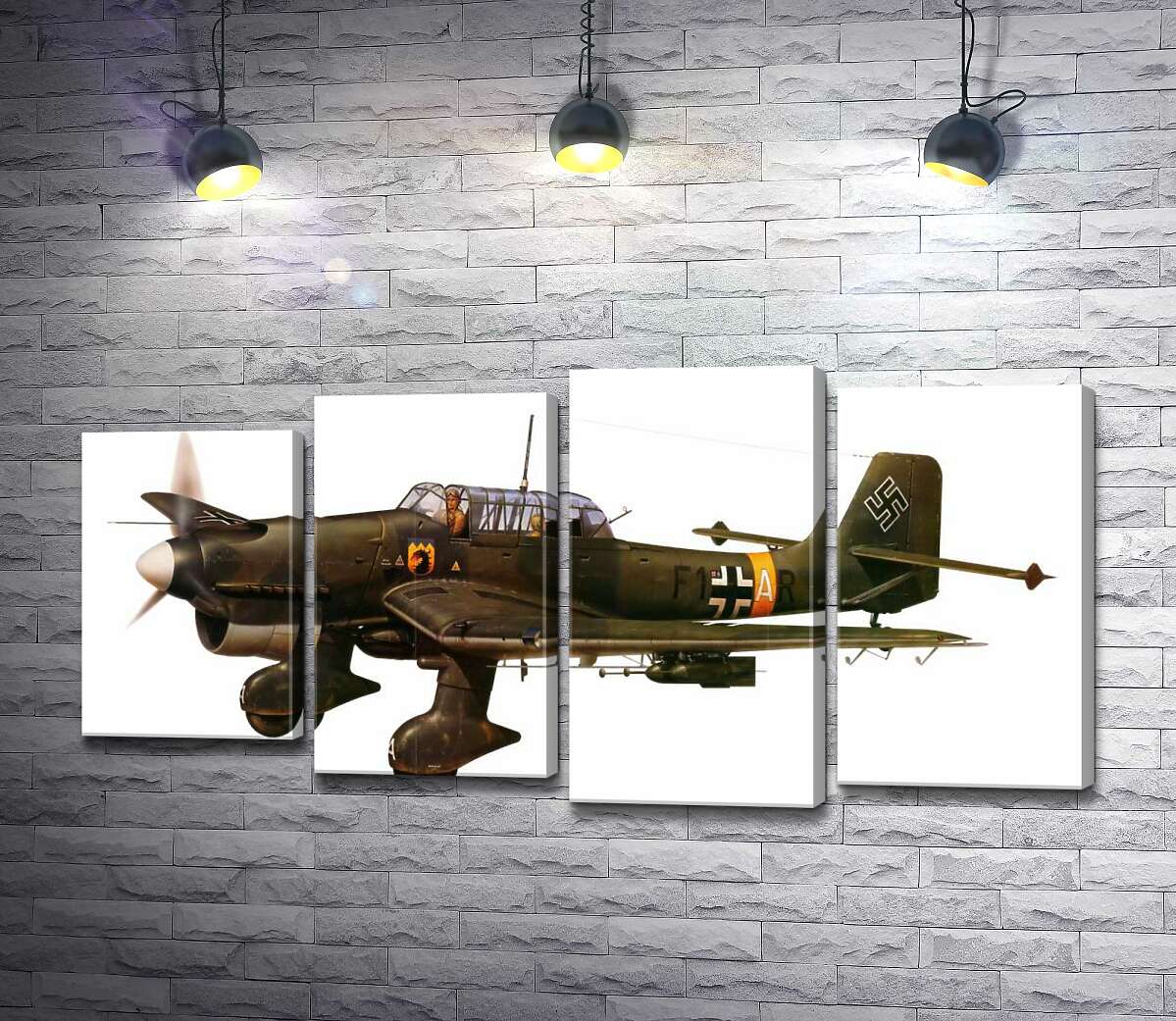 

Модульная картина ArtPoster "Штука" (Junkers Ju 87) немецкий пикирующий бомбардировщик времен Второй мировой войны 80x40 см Модуль №21