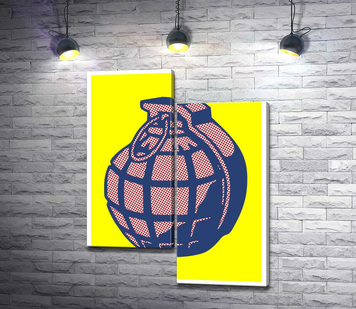 

Модульная картина ArtPoster Яркий арт ручной гранаты 100x130 см Модуль №5