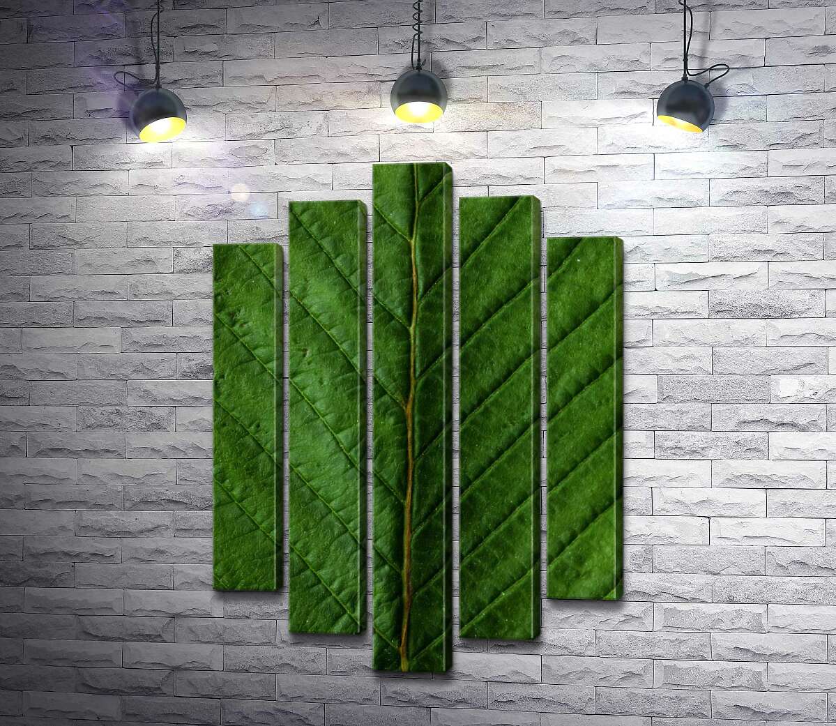 

Модульная картина ArtPoster Яркая краска зеленого в нежном листочке 130x197 см Модуль №26