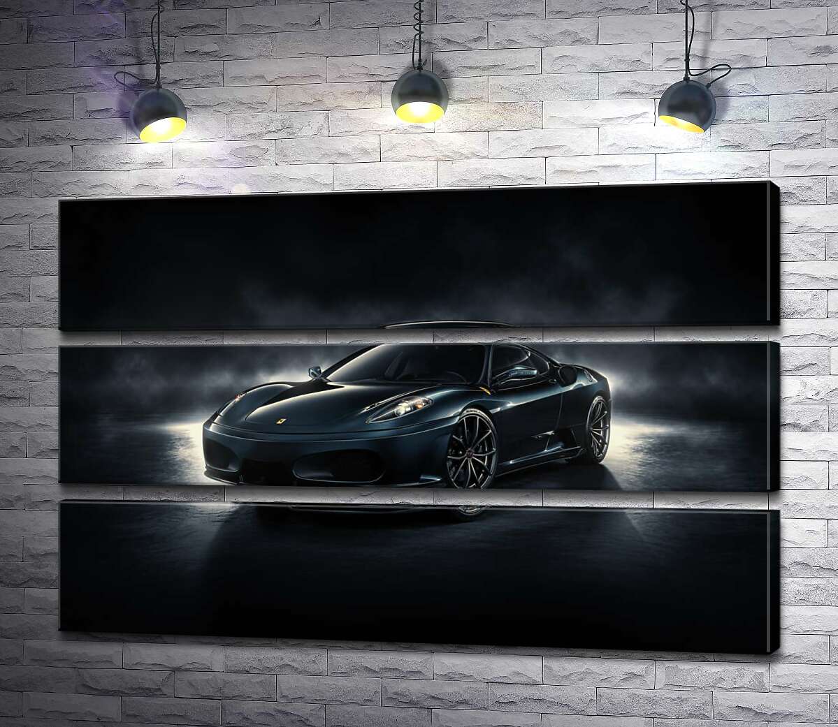 

Модульная картина ArtPoster Черное благородство автомобиля Ferrari F430 100x63 см Модуль №13