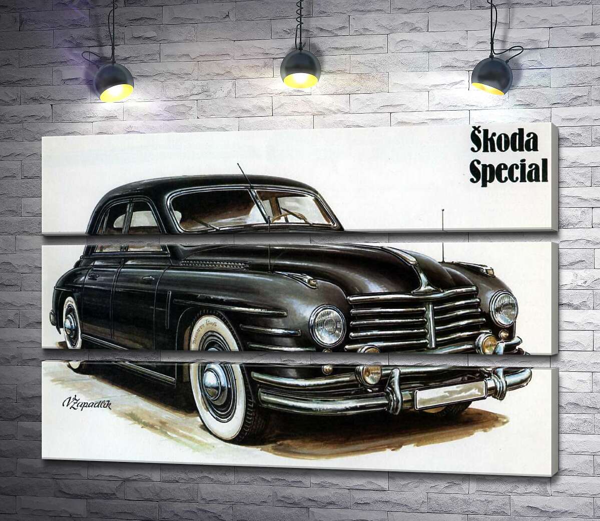 

Модульная картина ArtPoster Черный автомобиль Skoda Special 100x66 см Модуль №13