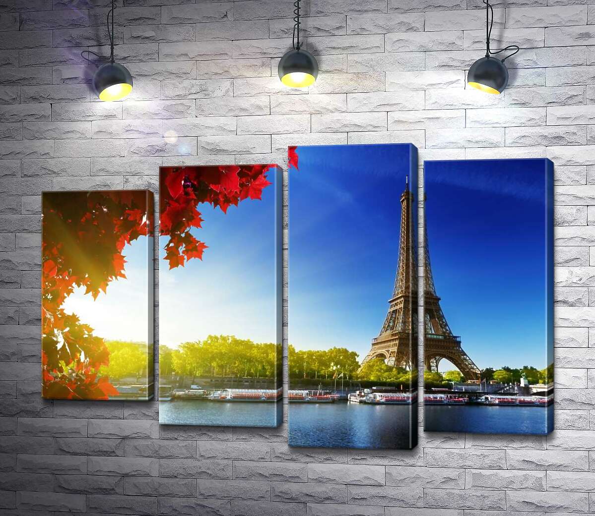 

Модульная картина ArtPoster Эйфелева башня (Eiffel tower) возвышается за Сеной 132x90 см Модуль №21