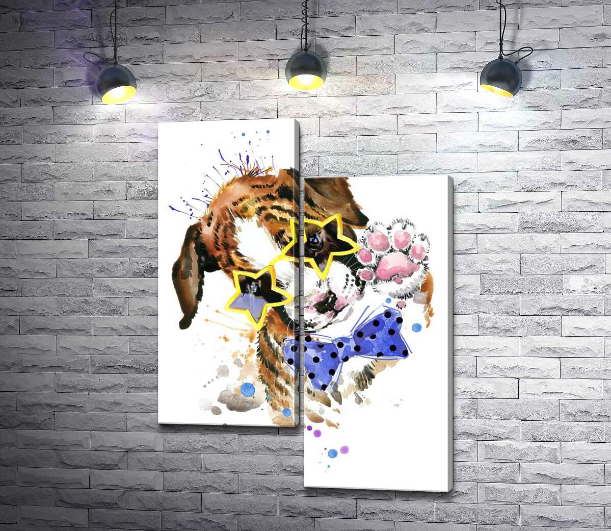 

Модульная картина ArtPoster Щенок в звездных очках 130x178 см Модуль №5