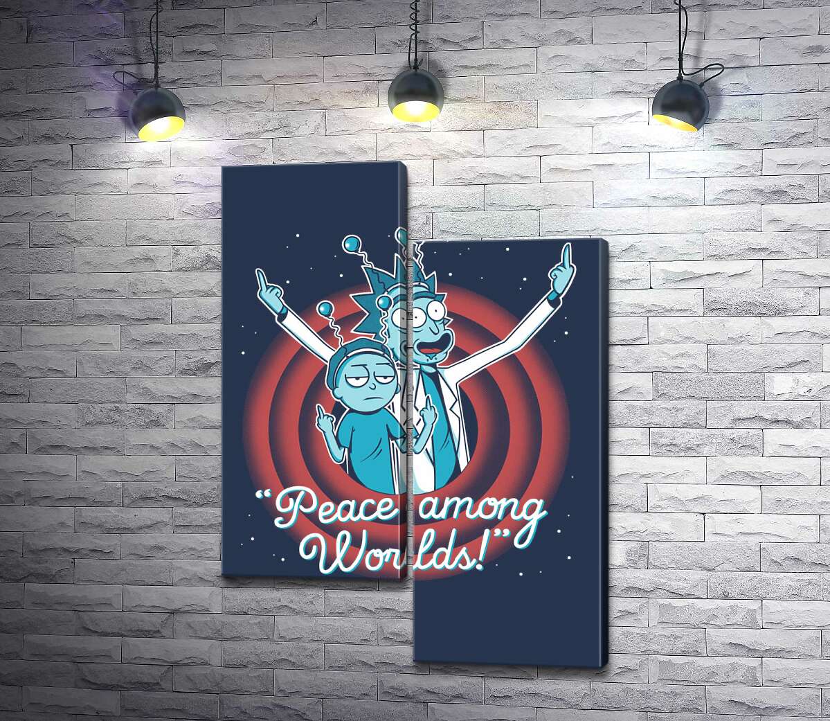 

Модульная картина ArtPoster Эксцентричный дедушка ученый и его внук – герои мультфильма "Рик и Морти" (Rick and Morty) 50x72 см Модуль №5
