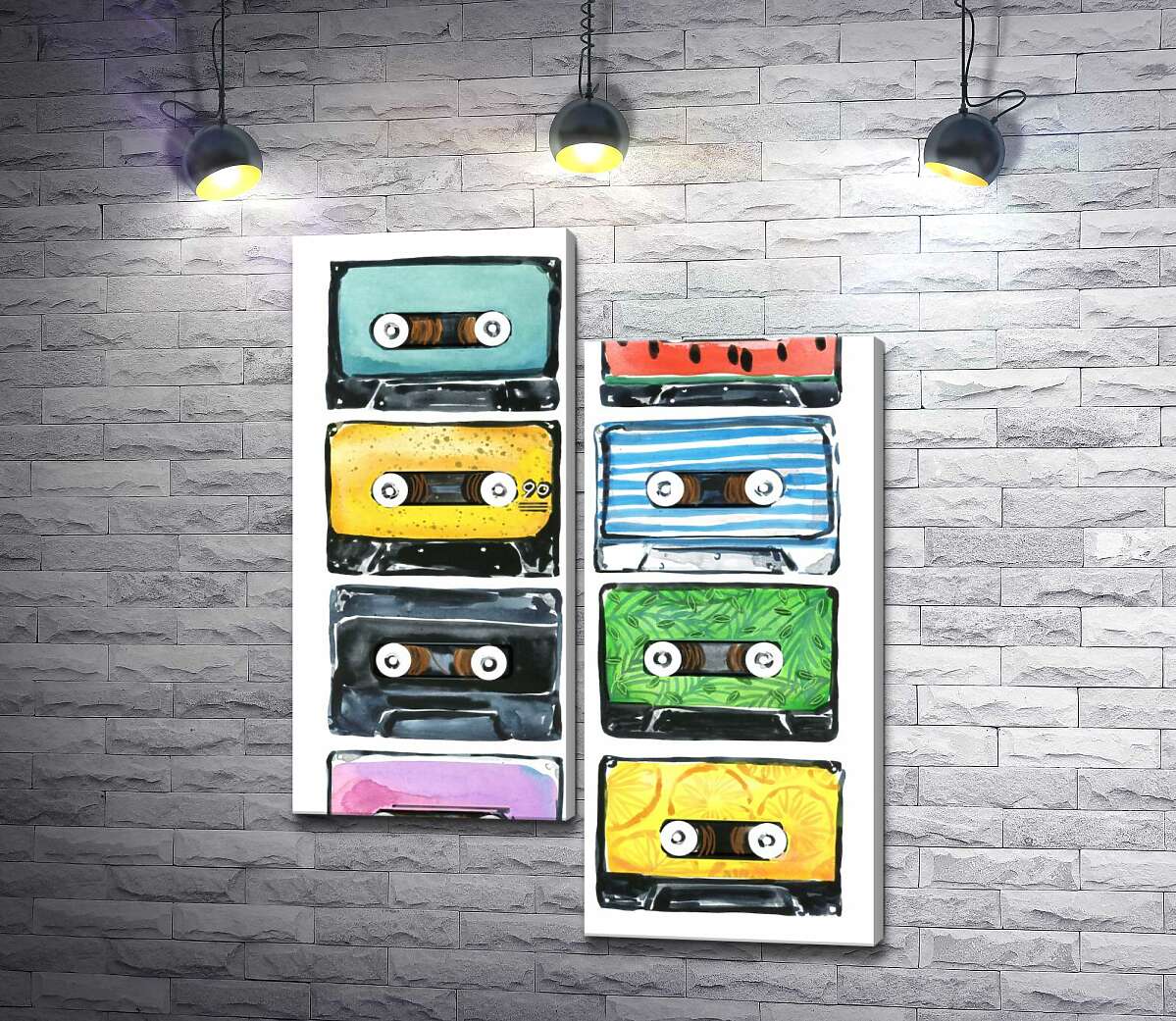 

Модульная картина ArtPoster Яркие цвета кассет 50x66 см Модуль №5