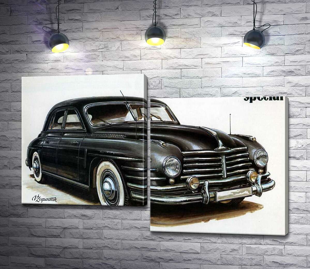 

Модульная картина ArtPoster Черный автомобиль Skoda Special 130x86 см Модуль №5