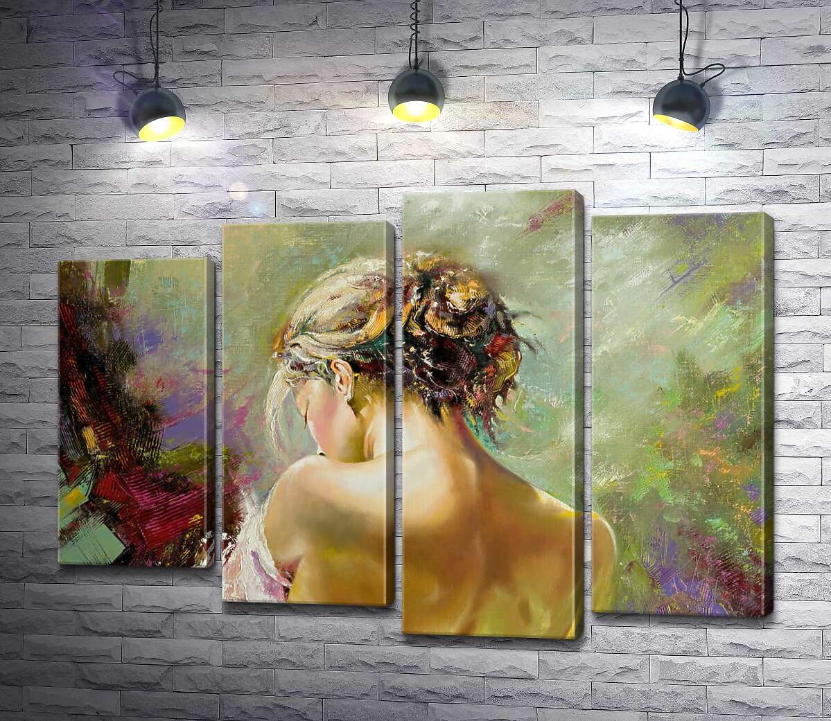 

Модульная картина ArtPoster Шелковистая обнаженность девичьей спины 100x73 см Модуль №21