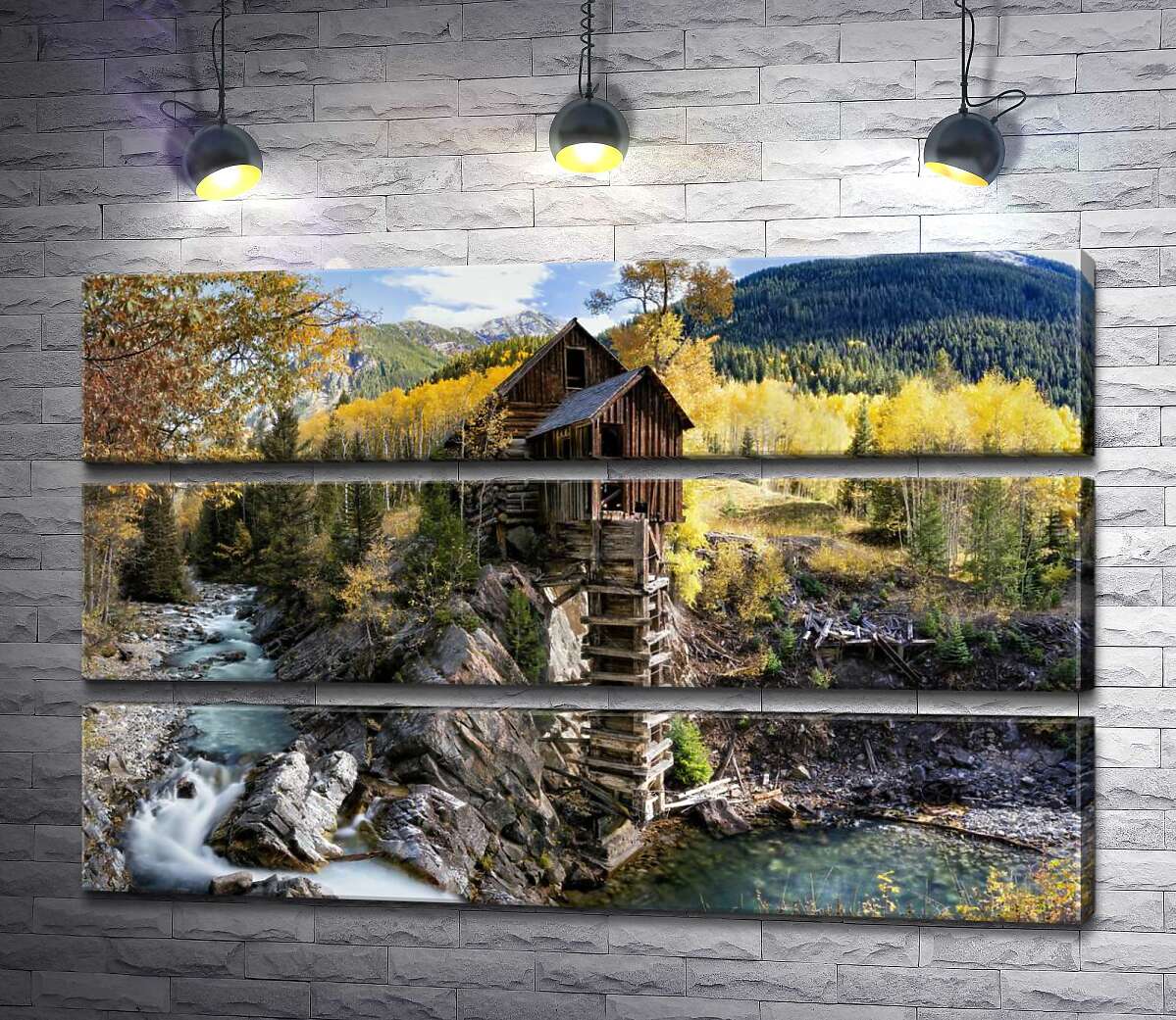 

Модульная картина ArtPoster Хрустальная мельница (Crystal Mill) среди осенних гор штата Колорадо 95x60 см Модуль №13